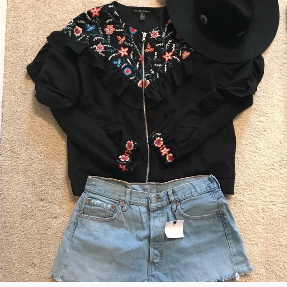 Zara floral bomber NWOT